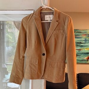 Classic Banana Republic Tan Corduroy Blazer